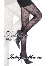 ЧЕРНЫЕ КОЛГОТКИ НА РЕЗИНКЕ С УЗОРОМ PANTYHOSE LU9901 арт.LU9901